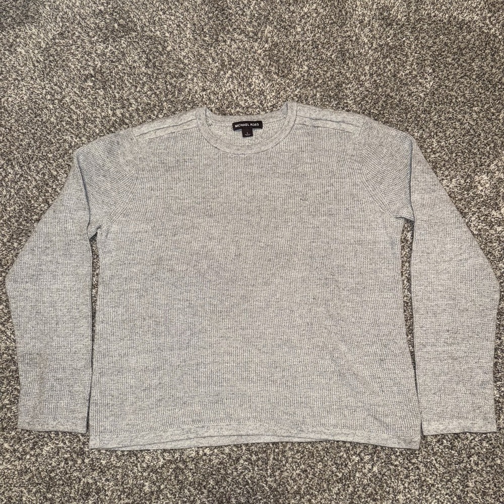 Michael Kors Mens Gray Sweater Heavy Shirt Size L‎